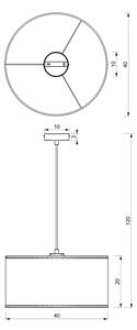 Lustră pe cablu RATTAN 1xE27/60W/230V d. 40 cm ratan