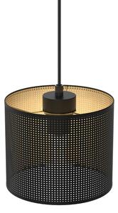 Lustră pe cablu LOFT SHADE 1xE27/60W/230V d. 18 cm neagră/aurie