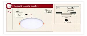 Paulmann 92392 - LED/17,5W IP44 Lampă încastrată baie VARIFIT 230V