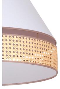 Duolla - Lustră pe cablu AVIGNON 1xE27/15W/230V d. 60 cm albă/ratan