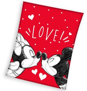 Pătură pentru copii Mickey și Minnie Mouse Love ,130 x 160 cm