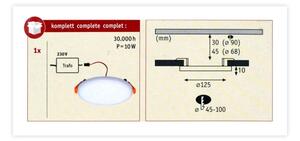 Paulmann 92391 - LED/8,5W IP44 Lampă încastrată baie VARIFIT 230V