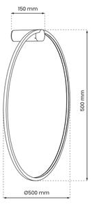LED Aplica SATURNO LED/25W/230V pr. 50 cm IP44 auriu