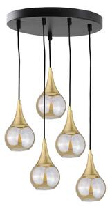 Lustră pe cablu LACRIMA HONEY 5xE27/60W/230V d. 45 cm