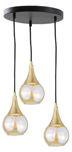 Lustră pe cablu LACRIMA HONEY 3xE27/60W/230V d. 30 cm