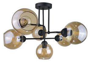 Lustră aplicată MONDE BLACK 6xE27/60W/230V