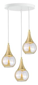Lustră pe cablu LACRIMA WHITE 3xE27/60W/230V d. 30 cm