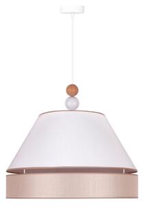 Duolla - Lustră pe cablu AVIGNON 1xE27/15W/230V d. 50 cm albă/bej
