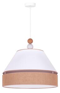 Duolla - Lustră pe cablu AVIGNON 1xE27/15W/230V d. 60 cm albă/maro