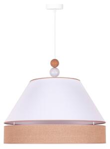 Duolla - Lustră pe cablu AVIGNON 1xE27/15W/230V d. 60 cm albă/maro