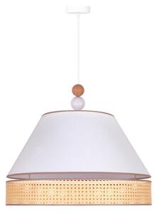 Duolla - Lustră pe cablu AVIGNON 1xE27/15W/230V d. 60 cm albă/ratan