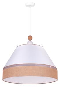 Duolla - Lustră pe cablu AVIGNON 1xE27/15W/230V d. 60 cm albă/maro