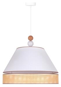Duolla - Lustră pe cablu AVIGNON 1xE27/15W/230V d. 50 cm albă/ratan