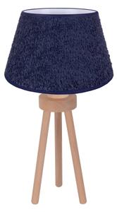 Lampă de masă Duolla BOUCLE 1xE27/15W/230V d. 28 cm albastru/lemn