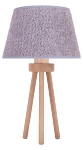 Lampă de masă Duolla BOUCLE 1xE27/15W/230V d. 28 cm gri/lemn