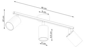 Spot LEMMI 3xGU10/40W/230V negru Sollux SL.1128