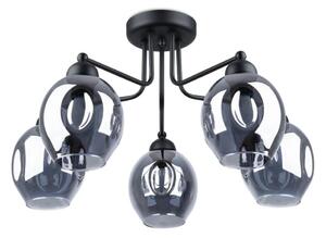 Lustră pe tijă FILLAN 5xE27/60W/230V neagră Sollux SL.1145