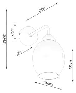 Lampă de perete FILLAN 1xE27/60W/230V neagră Sollux SL.1143