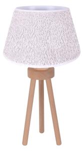 Lampă de masă Duolla BOUCLE 1xE27/15W/230V d. 28 cm alb/lemn