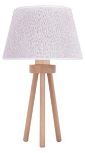 Lampă de masă Duolla BOUCLE 1xE27/15W/230V d. 28 cm alb/lemn