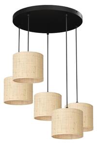 Lustră pe cablu RATTAN 5xE27/60W/230V ratan