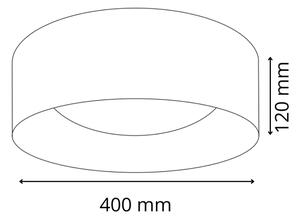 Plafonieră LED TULUZA LED/24W/230V d. 40 cm negru