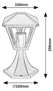 Lampă de exterior PARAVENTO 1xE27/40W/230V IP44 Rabalux 7148
