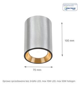 Spot CHLOE 1xGU10/35W/230V crom mat/auriu rotund