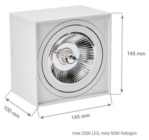 Spot CHLOE AR111 1xGU10/50W/230V alb pătrat