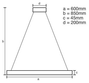 Lustră LED dimabilă pe cablu LED/70W/230V 3000-6500K + telecomandă