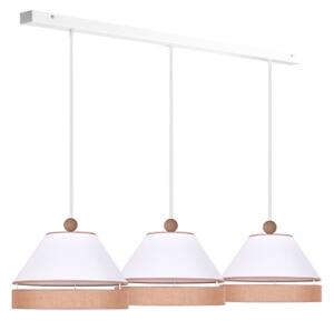Duolla - Lustră pe cablu AVIGNON 3xE27/15W/230V albă/maro