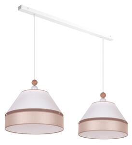 Duolla - Lustră pe cablu AVIGNON 2xE27/15W/230V albă/bej