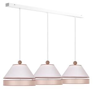 Duolla - Lustră pe cablu AVIGNON 3xE27/15W/230V albă/bej
