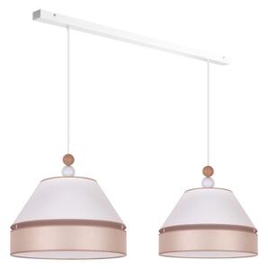 Duolla - Lustră pe cablu AVIGNON 2xE27/15W/230V albă/bej