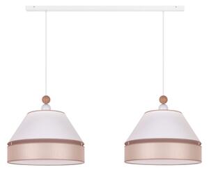 Duolla - Lustră pe cablu AVIGNON 2xE27/15W/230V albă/bej