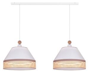 Duolla - Lustră pe cablu AVIGNON 2xE27/15W/230V albă/ratan