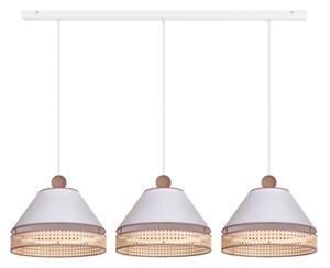 Duolla - Lustră pe cablu AVIGNON 3xE27/15W/230V albă/ratan