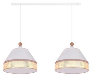 Duolla - Lustră pe cablu AVIGNON 2xE27/15W/230V albă/ratan