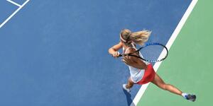 Ilustrație Abstract Top View Of Female Tennis, peepo