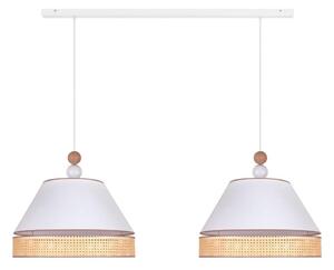 Duolla - Lustră pe cablu AVIGNON 2xE27/15W/230V albă/ratan