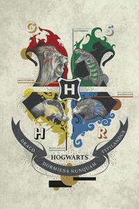 Poster de artă Harry Potter - Hogwarts Crest