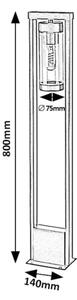 Lampă de exterior KOLTA 1xE27/12W/230V IP44 Rabalux 7387