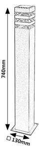 Lampă de exterior ANKARA 1xE27/12W/230V IP44 Rabalux 7380