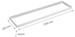 Cadru de metal pentru instalarea de panouri LED 1200x300 mm alb