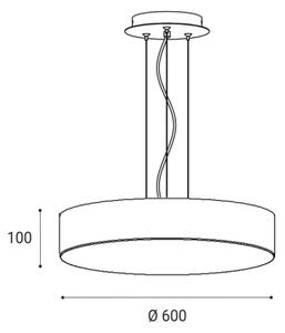 Lustră LED pe cablu dimabilă MONO LED/60W/230V LED2