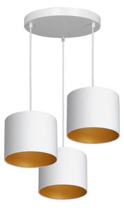Lustră pe cablu ARDEN 3xE27/60W/230V albă/aurie