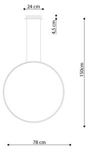 Lustră LED pe cablu RIO LED/50W/230V CRI90 3000K d. 78 cm auriu Thoro TH.248
