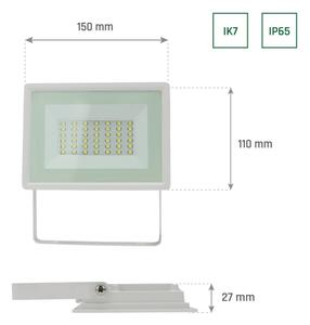 Proiector LED de exterior NOCTIS LUX 3 LED/30W/230V 3000K IP65 alb