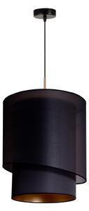 Duolla - Lustră pe cablu PARIS 1xE27/15W/230V d. 40 cm neagră/aurie