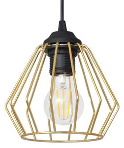 Lustră pe cablu AGAT 1xE27/15W/230V auriu/negru
